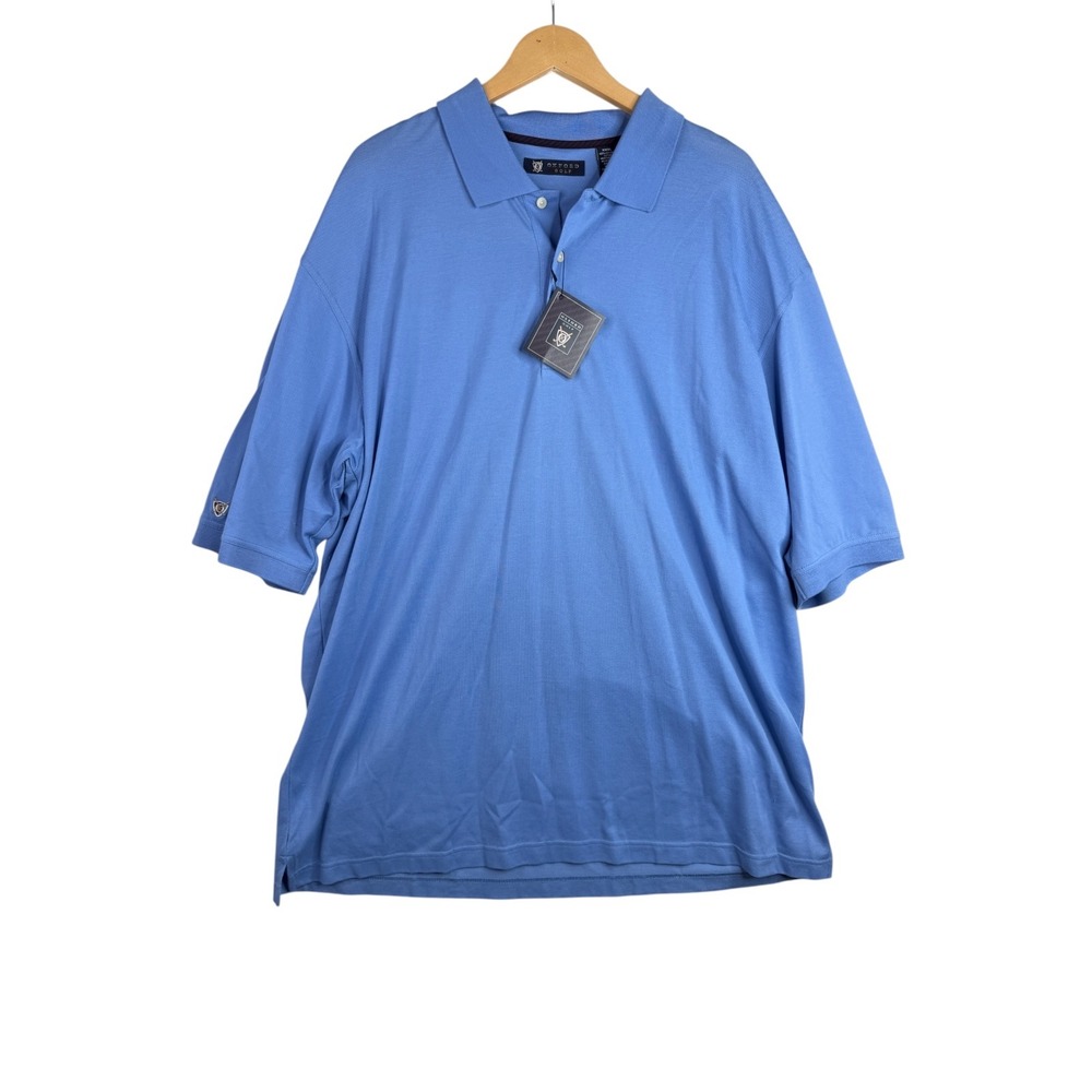 New Oxford Golf "Wood Group" Short Sleeve Polo Shirt‎ size XXXL Periwinkle Blue